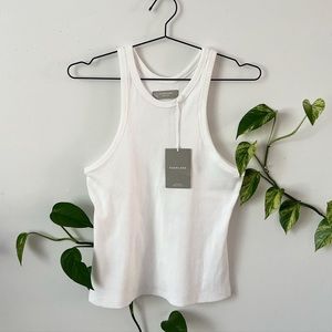 NWT Everlane ribbed cutaway tank top